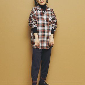 UNIQLO JW Anderson Red Flannel Plaid Shirt Size Large